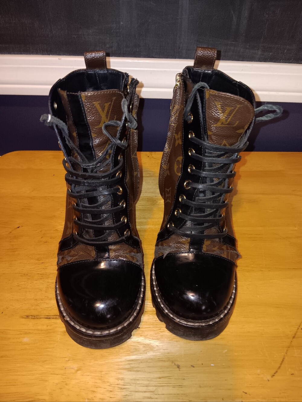 Louis Vuitton Monogram Star Trail Heeled Boots Size 37